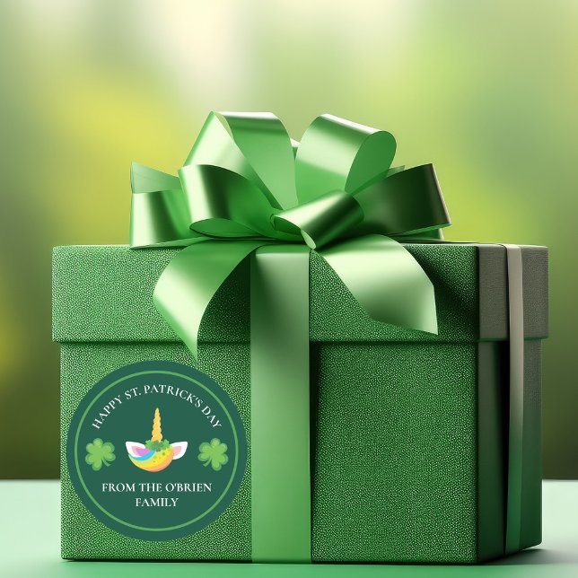 Pegatina Redonda Fiesta Verde del Personalizable de San Patricio de (Subido por el creador)