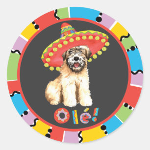 Pegatina Redonda Fiesta Wheaten