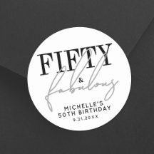 Fifty And Fabulous Modern 50th Birthday Party