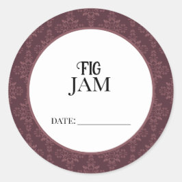 Pegatina Redonda Fig Jam Canning Lid Labels