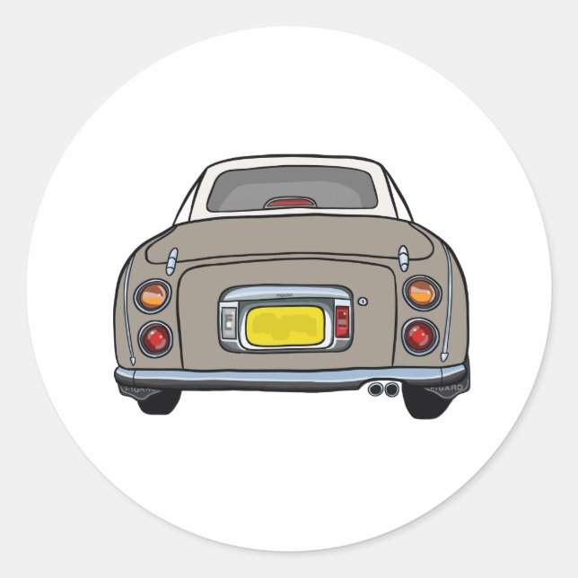 Pegatina Redonda Figarations Topaz Mist Figaro Coche Garage Scrapbo (Anverso)