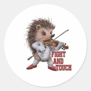 Pegatina Redonda fight and touch