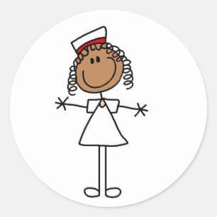 Pegatina Redonda Figura afroamericana camisetas y regalos del