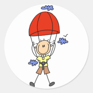 Pegatina Redonda Figura camisetas y regalos del palillo del