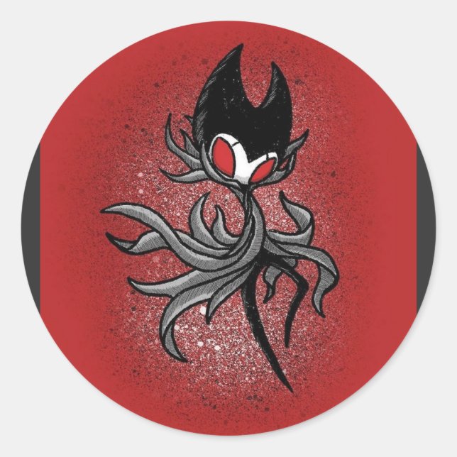 Pegatina Redonda figurinha do game hollow knight (Anverso)