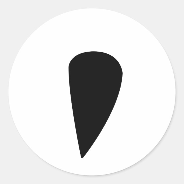 Pegatina Redonda Fijador de puntuación inadecuado (Anverso)