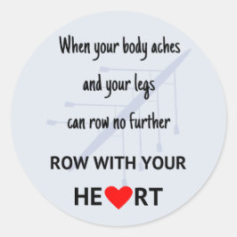 Pegatina Redonda Fila con tu motivación cardíaca