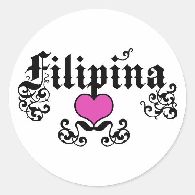 Pegatina Redonda Filipina (Anverso)
