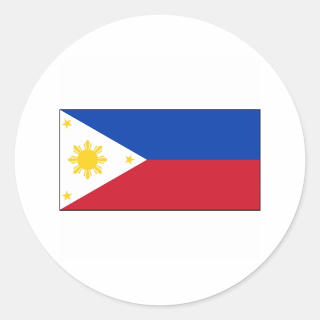 Pegatina Redonda Filipinas FLAG International (Anverso)