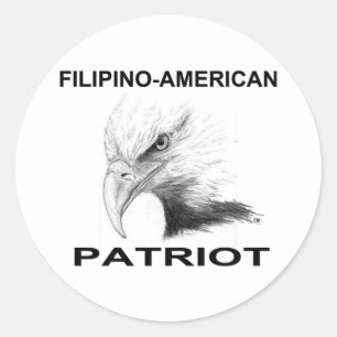 Pegatina Redonda Filipino-Americano