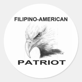 Pegatina Redonda Filipino-Americano