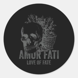 Pegatina Redonda Filosofía estofilia Gris con estoicismo de la trad