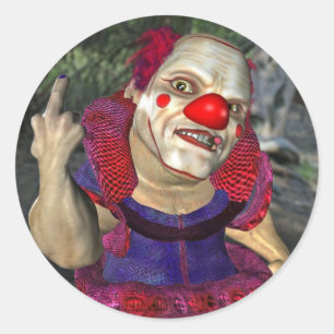 Pegatina Redonda Filthy the Clown