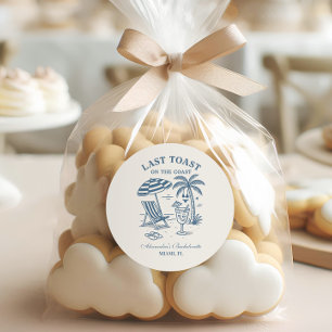 Pegatina Redonda Fin de semana de despedida de soltera del último b