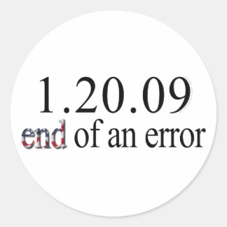 Pegatina Redonda Fin de un error - Pegatinas