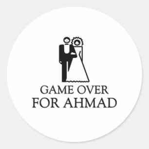 Pegatina Redonda Fin del juego para Ahmad