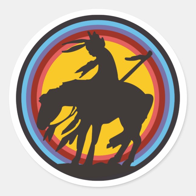 Pegatina Redonda Fin del sendero (Anverso)