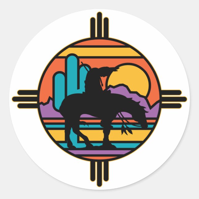 Pegatina Redonda Fin del sendero (Anverso)