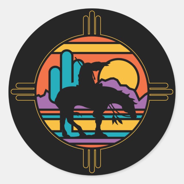 Pegatina Redonda Fin del sendero (Anverso)