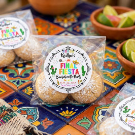 Pegatina Redonda Final Fiesta Mexicana Bachelorette Party Favor