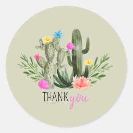 Pegatina Redonda Final Fiesta Thank you Stickers