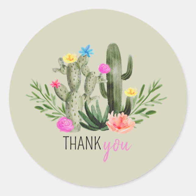 Pegatina Redonda Final Fiesta Thank you Stickers (Anverso)