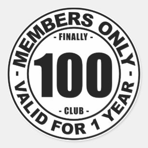 Pegatina Redonda Finalmente 100 club