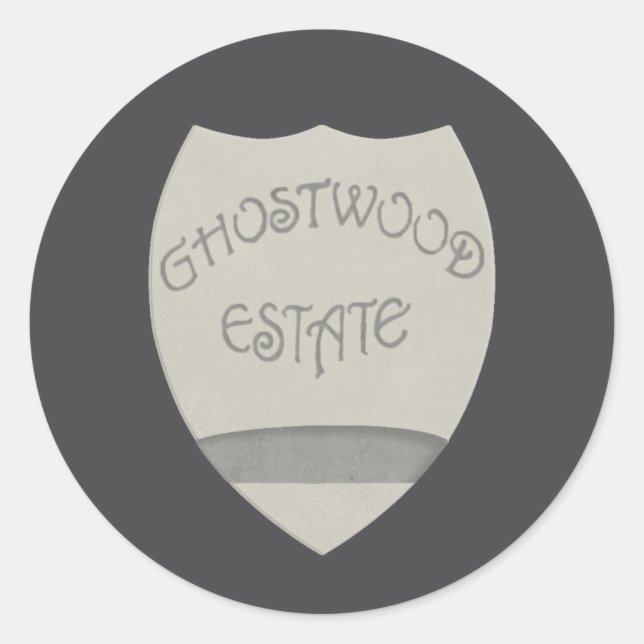 Pegatina Redonda Finca Ghostwood (Anverso)