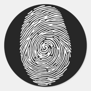 Pegatina Redonda fingerprint4