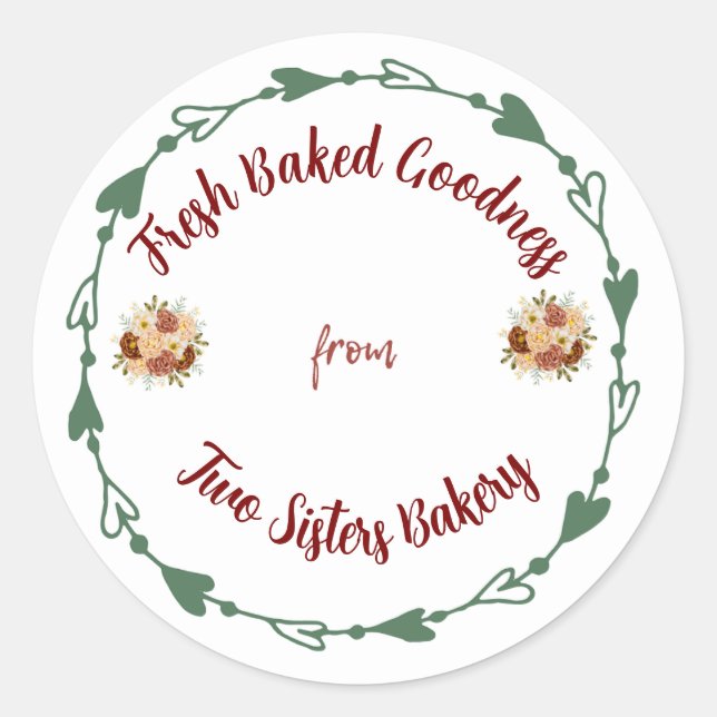 Pegatina Redonda Finishing Touch Classic Round Sticker (Anverso)