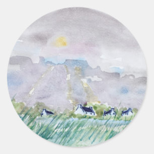 Pegatina Redonda Finistere rural   Concarneau, Bretaña