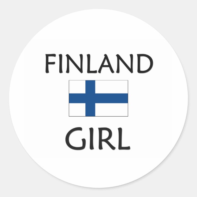 PEGATINA REDONDA FINLAND CHICA (Anverso)