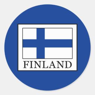 Pegatina Redonda Finlandia