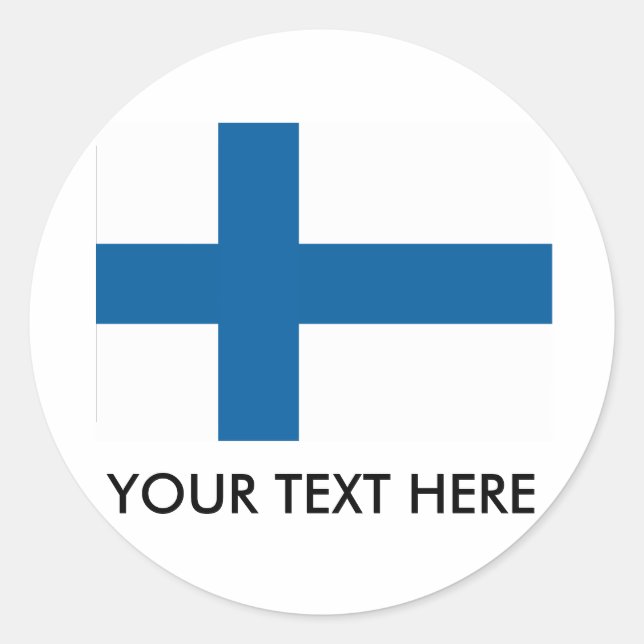 Pegatina Redonda Finlandia (Anverso)