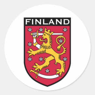 Pegatina Redonda Finlandia