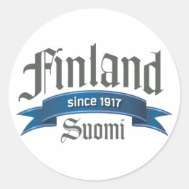 Pegatina Redonda Finlandia desde 1917