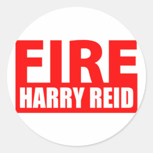 Pegatina Redonda Fire Harry Reid