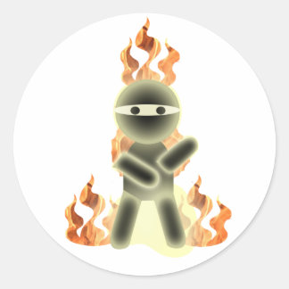 Pegatina Redonda Fire Ninja (de lil kolohe Nick)