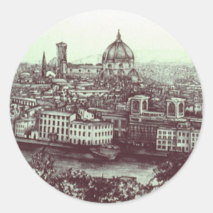 Pegatina Redonda Firenze