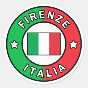 Pegatina Redonda Firenze Italia