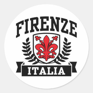 Pegatina Redonda Firenze Italia