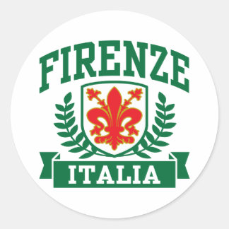 Pegatina Redonda Firenze Italia