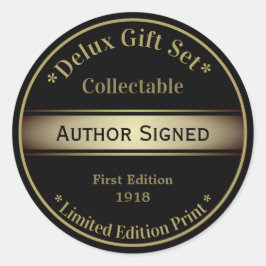 Pegatina Redonda Firma del Black Gold Glam