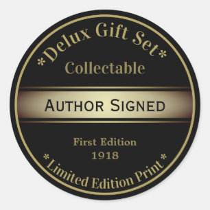 Pegatina Redonda Firma del Black Gold Glam