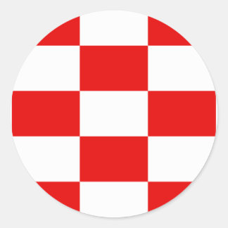 Pegatina Redonda Firma Naval Del Estado Independiente De Croacia,