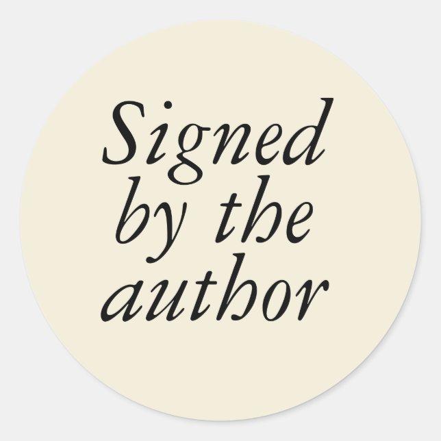 Pegatina Redonda Firmado por los Pegatinas Autores (Anverso)