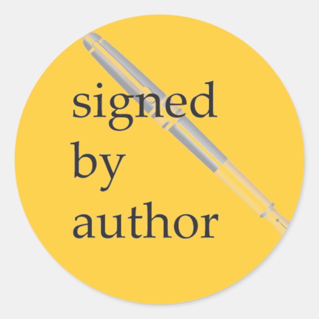 Pegatina Redonda Firmado por pegatinas Autores (Anverso)