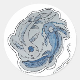 Pegatina Redonda Fish..