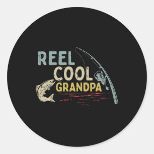 Pegatina Redonda Fisher, el abuelo gracioso del Guay