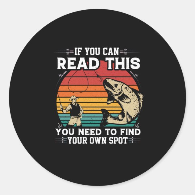 Pegatina Redonda Fisher If You Can Read This (Anverso)